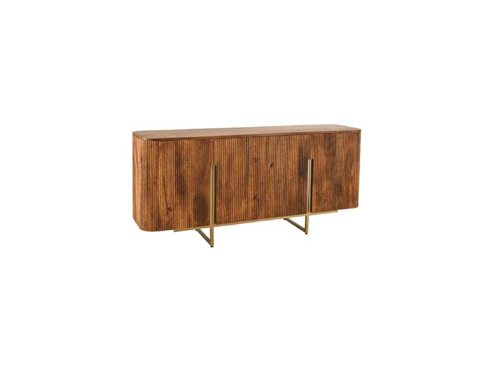 Design Sideboard „Nillos“ Mangoholz Natural, Gold Invicta Interiors