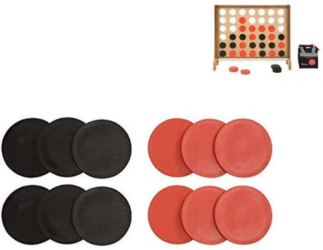 Uber Games Lot de 12 Palets 9cm pour Puissance 4 de 80cm UBERGAMES - Rouge / Noir