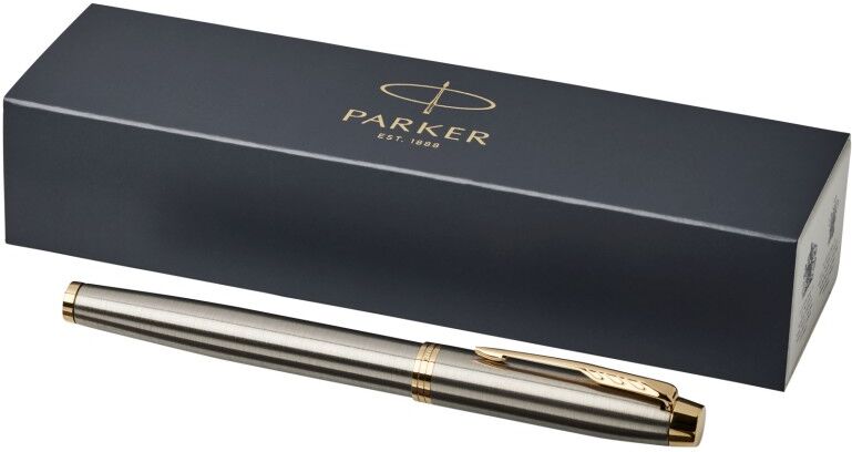 Stylo plume personnalisé à encre bleue Parker IM Métal