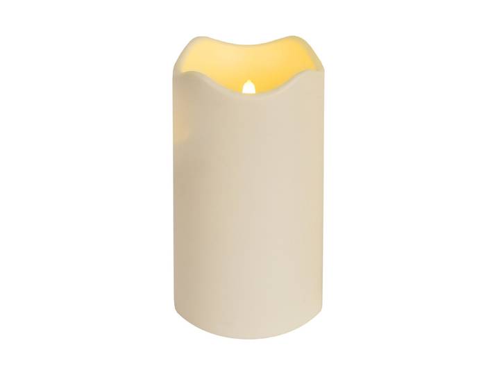 LED-Kerze Plastik Weiss 18 cm