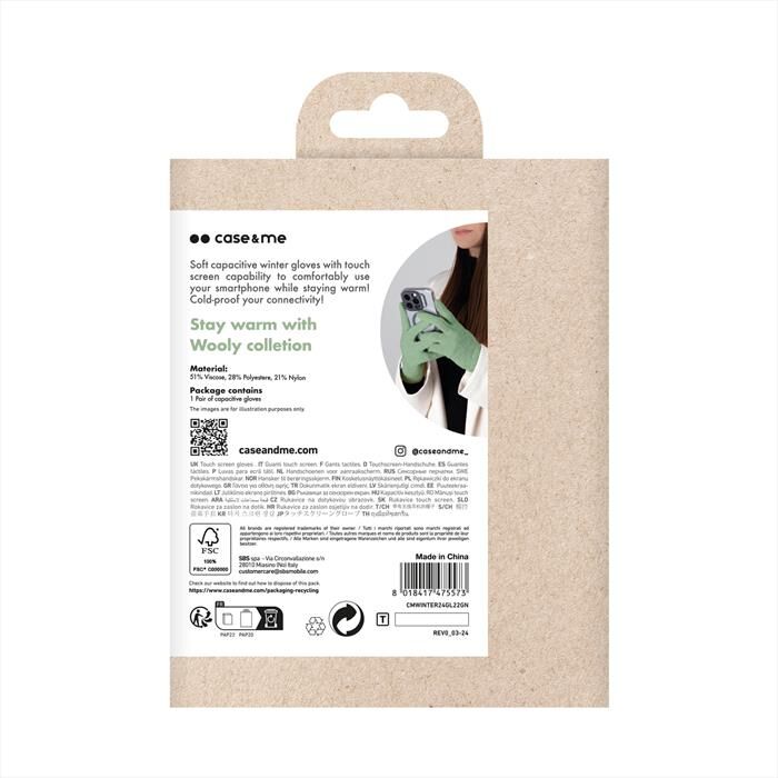 CASEME Guanto Touch Cmwinter24gl22gn-verde