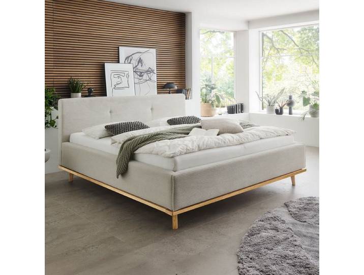 Musterring Polsterbett Delphi Komfort Cord 180x200cm Sand modern, Mit Kopfteil