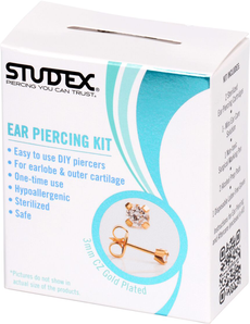Studex Personal Ear Piercing Kit 3mm CZ Gold Plated