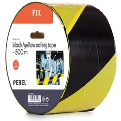 Perel, Absperrung, Schwarz/gelbes Sicherheitsband - 500 m - Rolle