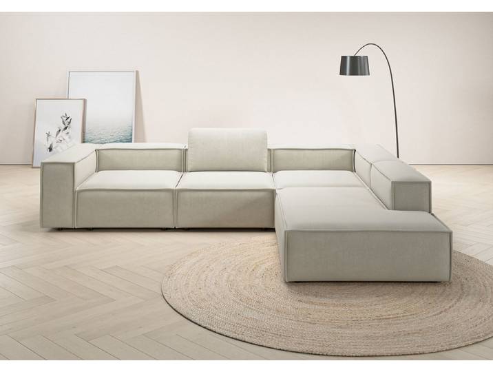 Home affaire Ecksofa Watertown luxuriöses Design & erstklassige Qualität, Japandi Design, Breite 311 cm
