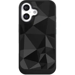 Nivocase Hülle für Apple iPhone 16 Handyhülle NIVOcore Case Schwarz Abstrakt Geometric Muster (Apple iPhone 16), Smartphone Hülle, Schwarz