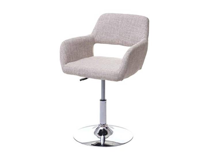 Mendler Esszimmerstuhl HWC-A50 III - Creme/grau, Chromfuß
