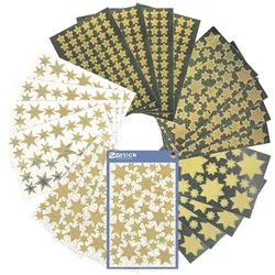 ZDesign Weihnachtssticker-Set »Sterne - gold« gold