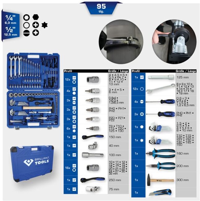 Brilliant Tools Jeu d’outils universels 1/4
