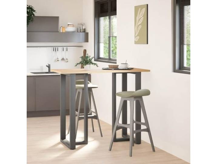 HGPOTUY Bartischbeine T-Form 2 STK. Anthrazit 60x35x110-111 cm Stahl Metall Tischbeine, pulverbeschichteter Stahl, Tischplatte nicht enthalten, einfache Montage