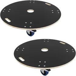 TRANSPORTROLLER 2er Set rund Ø87x14,5 cm Tragkraft 800kg