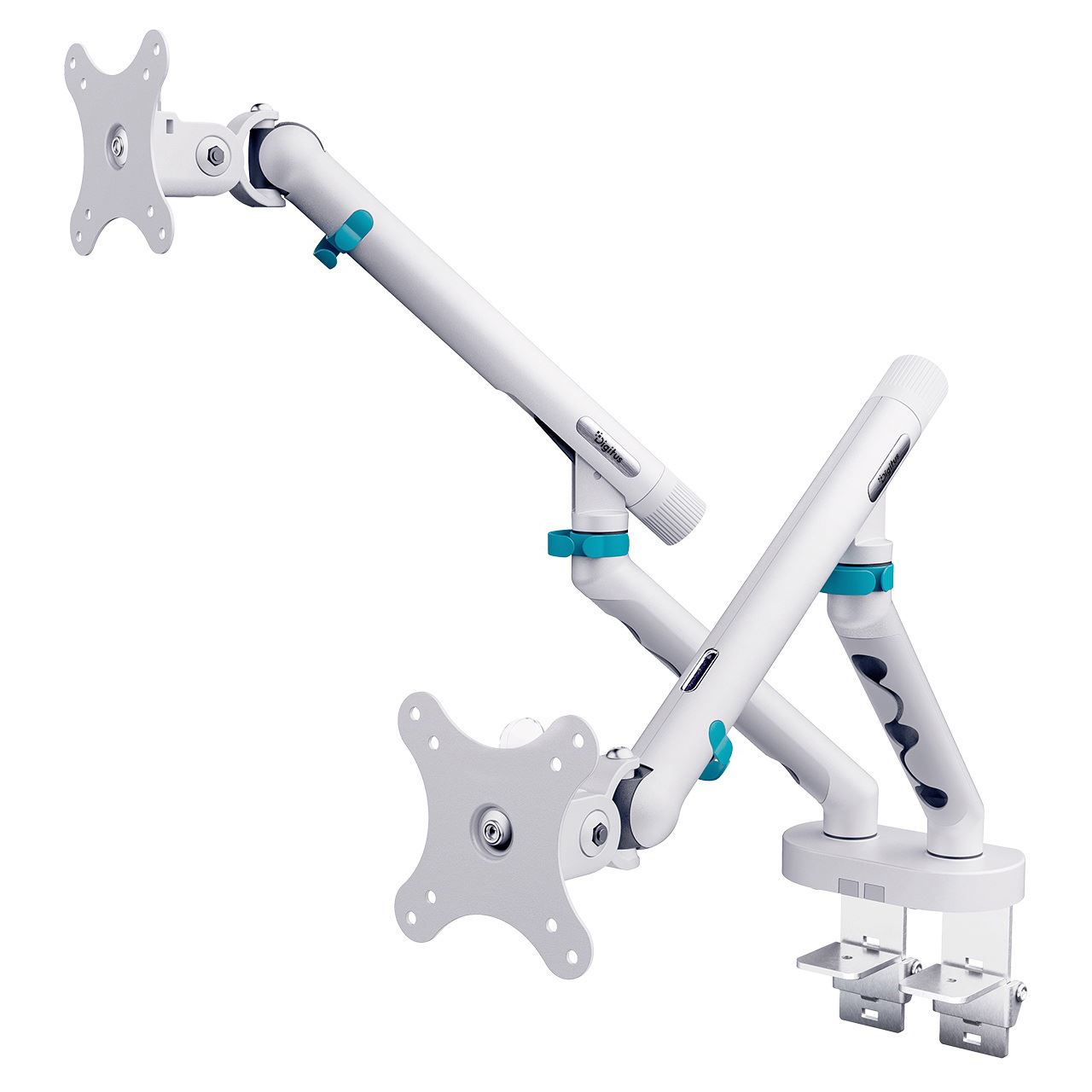 DIGITUS DUAL MONITOR MOUNT2X35 2X10KG MECH.FEDER VESA:75X75100X100WHT