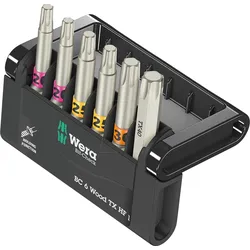 WERA 05056470001 - Bit-Satz Bit-Check 6, Wood, TX HF 1, 6-teilig