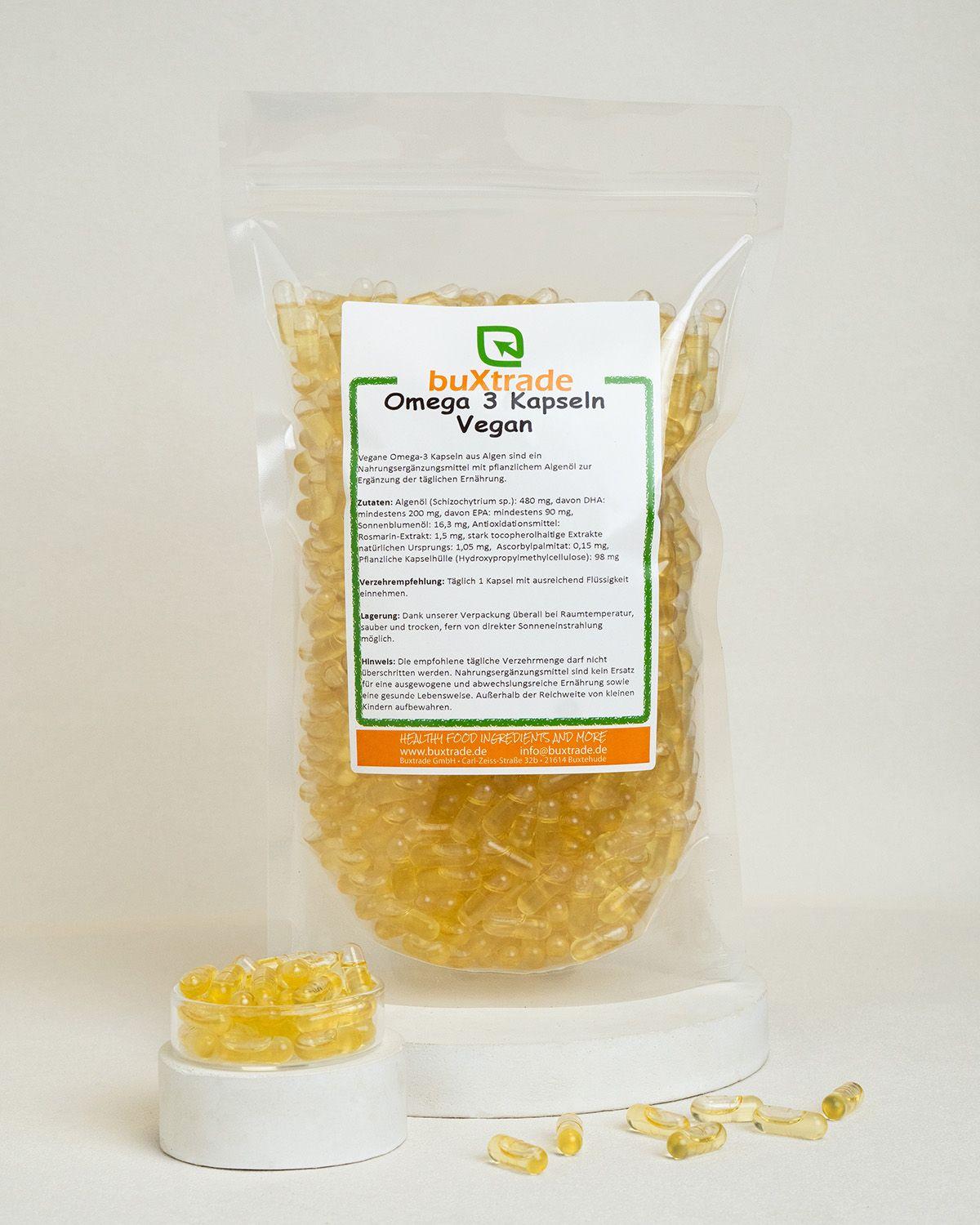 2 kg Omega 3 Kapseln Vegan | Algen | Softgel-Kapseln