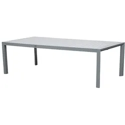 Alu Ausziehtisch Cartagena 195 / 255 x 120 x 76 cm  - Gartentisch aus Aluminium, Anthrazit - ausziehbarer Terrassentisch - Alutisch für Garten
