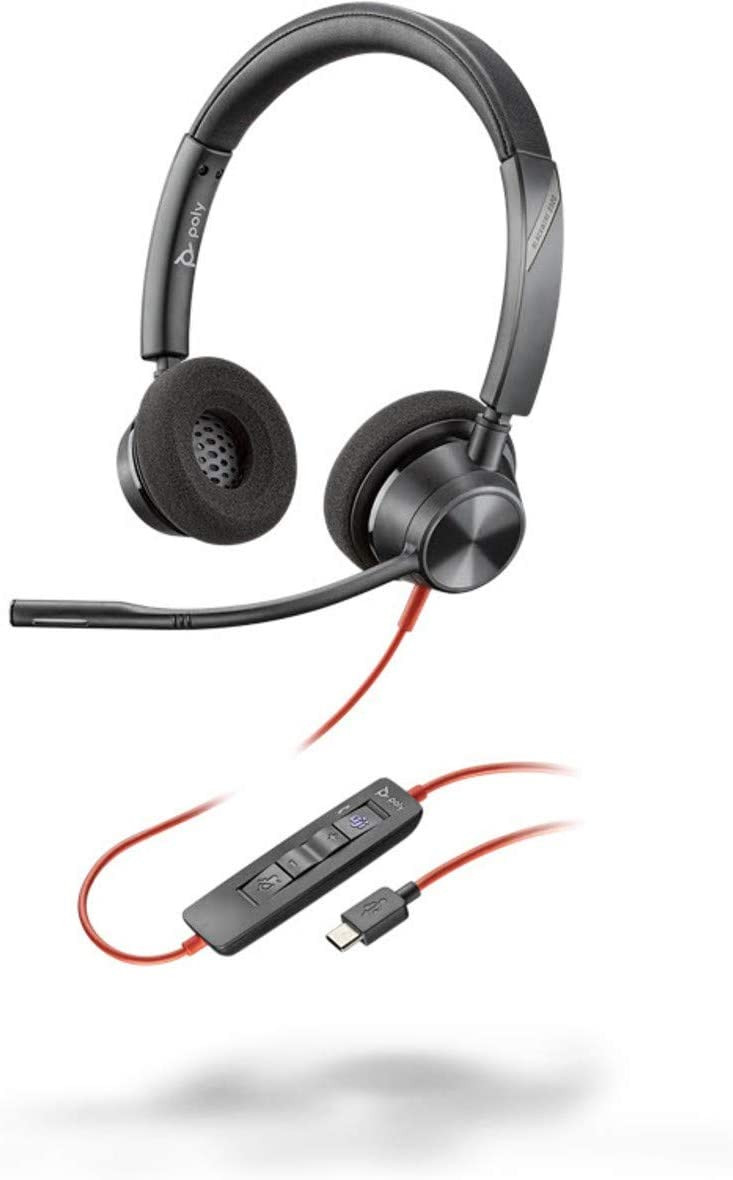 Poly Plantronics Headset Blackwire C3320-M, binauraal, USB-C, zwart