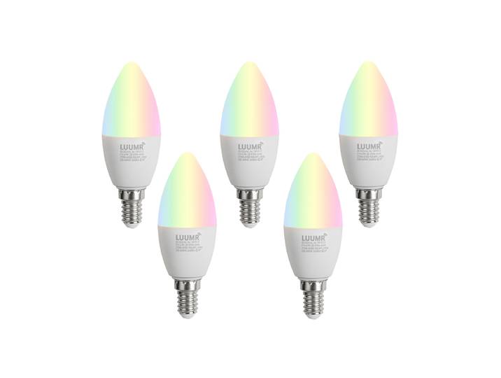 Lot de 5 ampoules LED intelligentes E14 C37 opale RGBW 4,9W 470