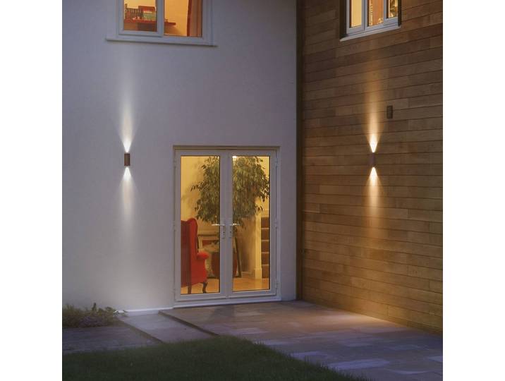 OSRAM Aussenwandleuchte ENDURA STYLE, braun / rost, Aluminium, Modern, Wandleuchte außen