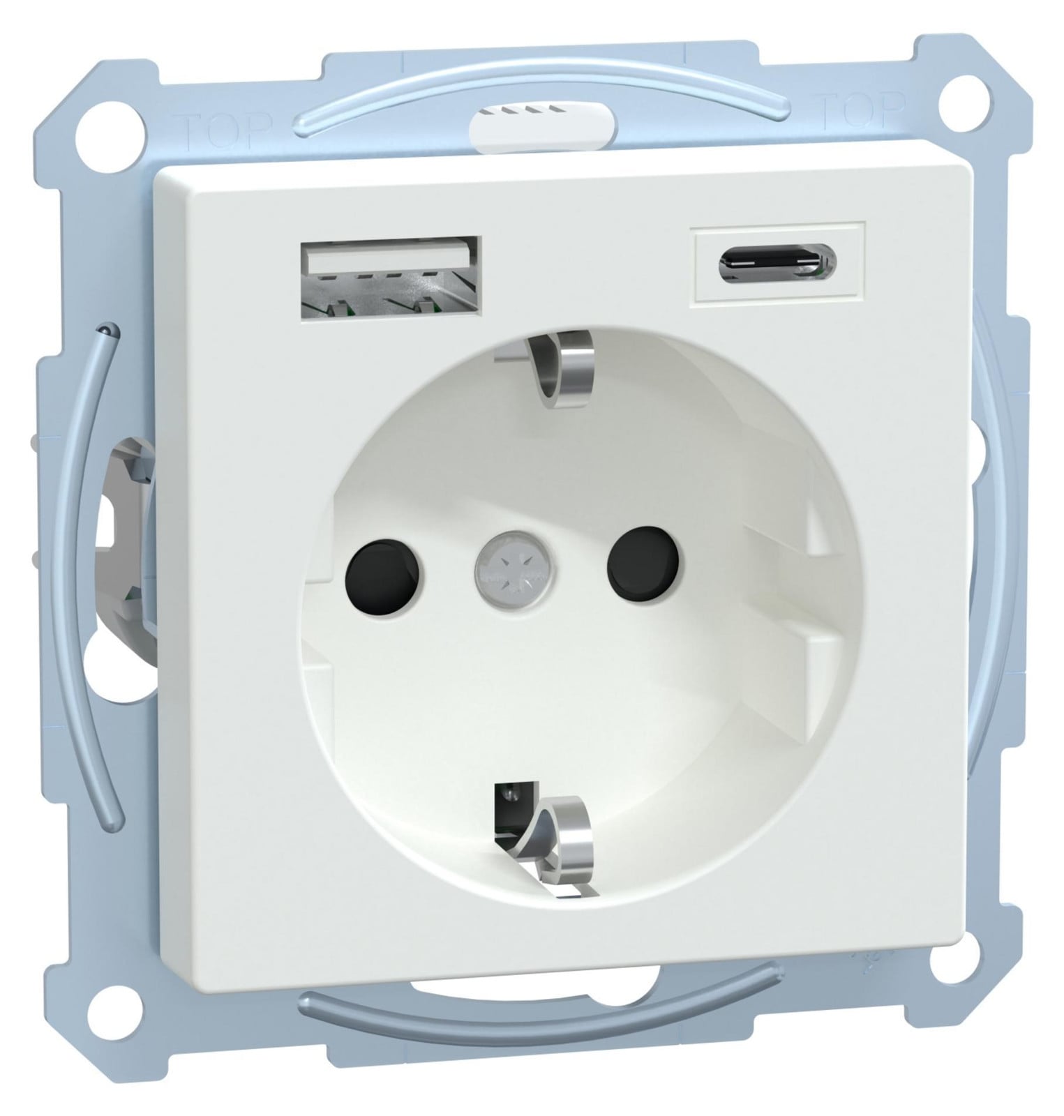 Merten stopcontact met USB-poort model MEG2367-0325