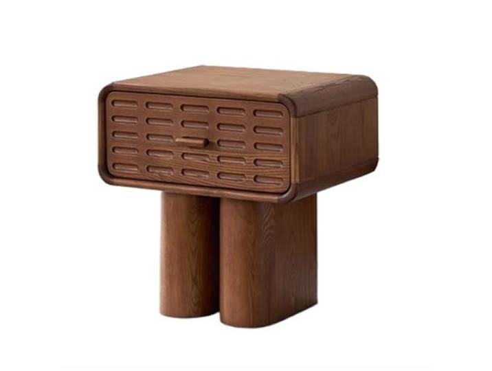 FZL02068LM Zimmer Vintage Nachttisch, Abgerundeter geometrischer