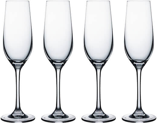 Ravenhead Kings Set Of 4 200ml Flute Glasses