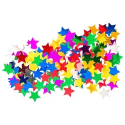 Metallic-Konfetti (PET) Sterne bunt gemischt Ø10mm 15g [1 Beutel]