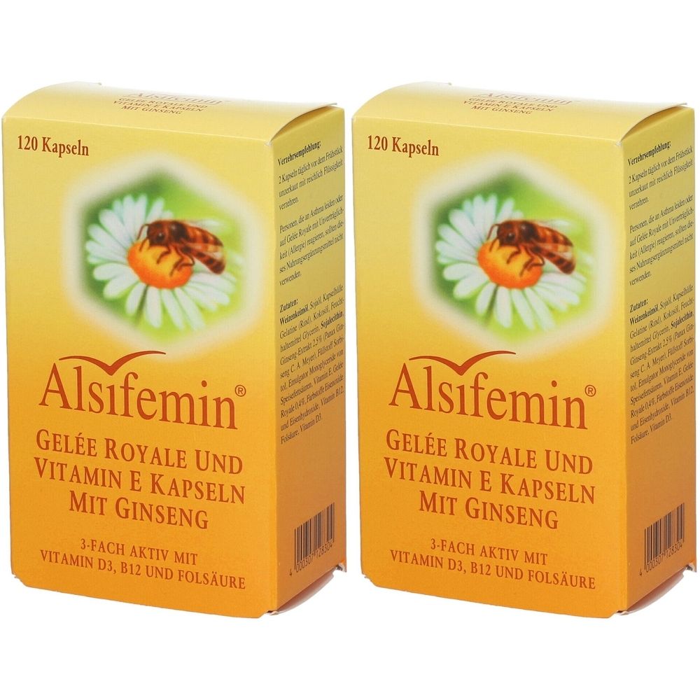 Alsifemin Gelee Royal+Vit.E m.Ginseng Kapseln 2x 2x120 St