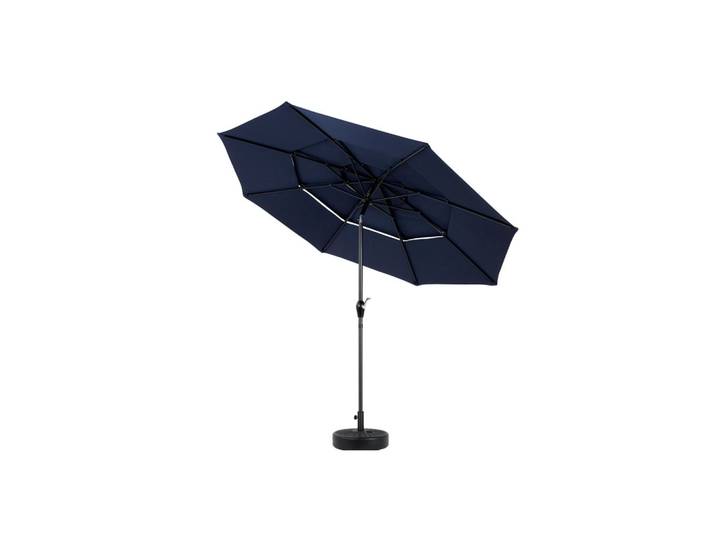 Oxeza Sonnenschirm 294/294/250 cm Marineblau (Keine Basis), Dunkelblau, Metall, Mode, 294x294 cm, Sonnenschutz, Sonnenschirme