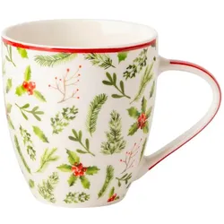 Kaffeebecher XMAS 495 ml Porzellan Weiß