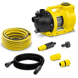 Kärcher Gartenpumpe BP 4.500 Garden Set Plus, 1.645-701.0, 4500 l/h Fördermenge, inkl. Garten- & Saugschlauch