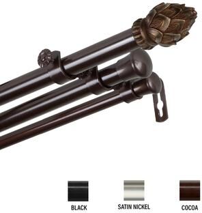 InStyleDesign Lotus Triple Curtain Rod 13/16 inch dia.