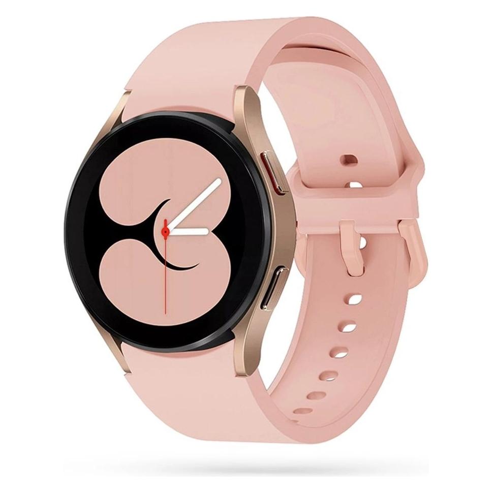Tech-Protect Smartwatch Samsung Galaxy Watch 4 Armband, rosa Farbe (Kautschuk, TPU Material, TPU rubber) (THP603PNKSAN)