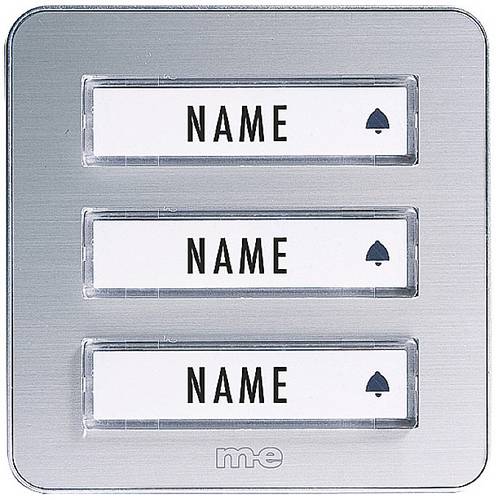 M-e modern-electronics 41082 Funkklingel Sender beleuchtet, mit Namensschild