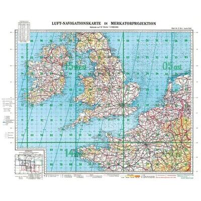 LUFT-NAVIGATIONSKARTE Britische Inseln (Süd) 1942 (Plano), Buch von , Verlag Rockstuhl, 978-3-95966-736-4