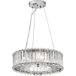 Elstead Lighting, Pendelleuchte, Crystal Skye LED Hängeleuchte G9 6-fach Chrom (G9, 1920 lm)