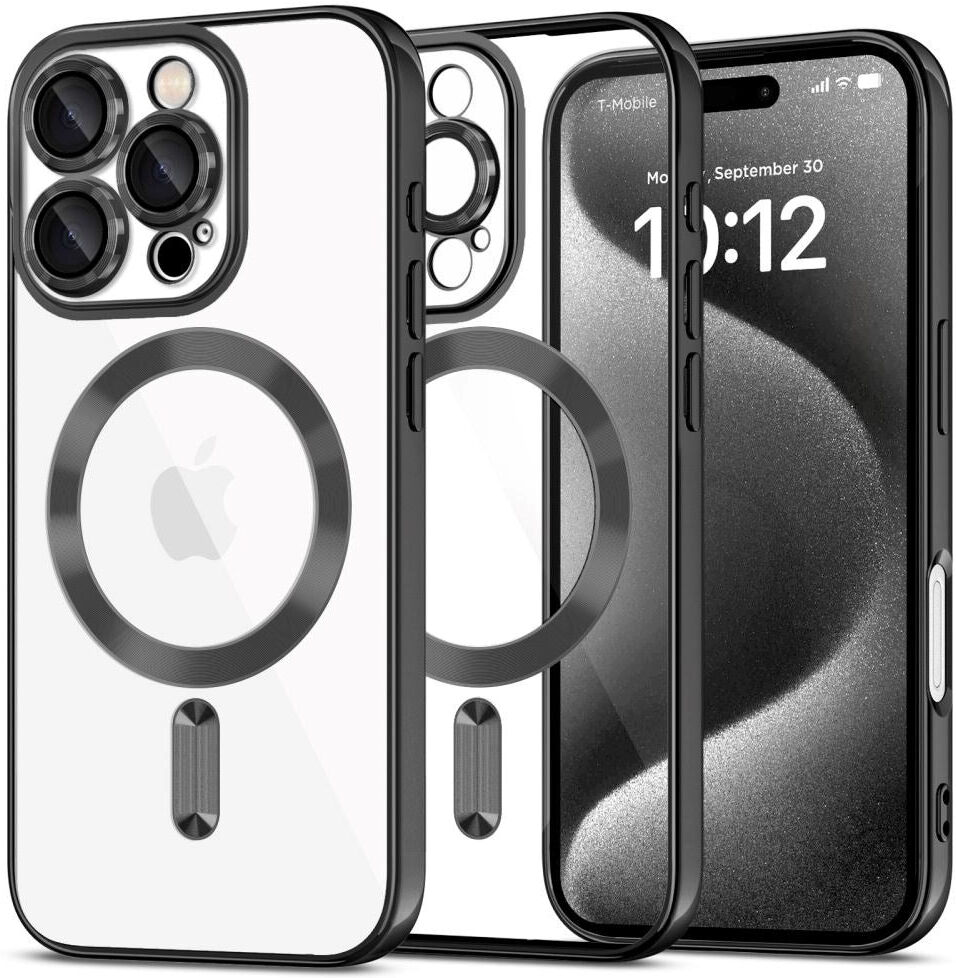 iPhone 16 Pro Tech-Protect Magflex Bagside Cover - MagSafe Kompatibel - Gennemsigtig / Sort