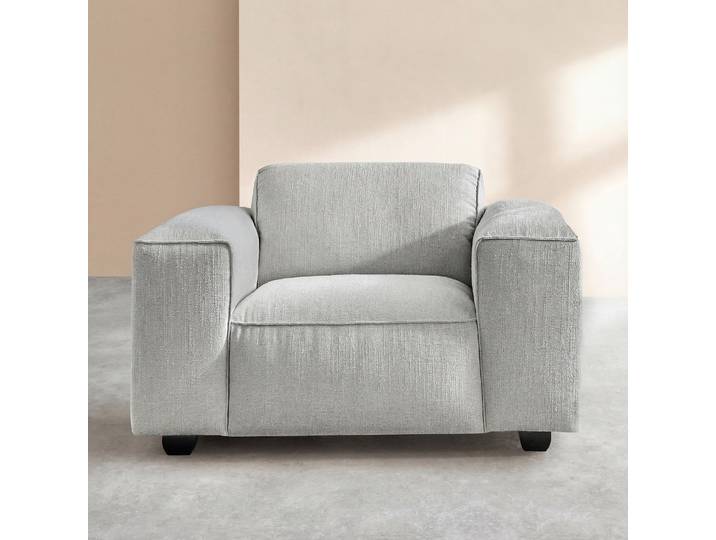 HABITAT - Fauteuil en tissu bouclette courte Mira - Gris perle - Posada II