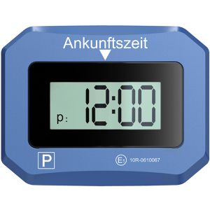 Technaxx Parkscheibe TX-272, elektronisch, mit Knopfzelle, mit Zulassung, blau