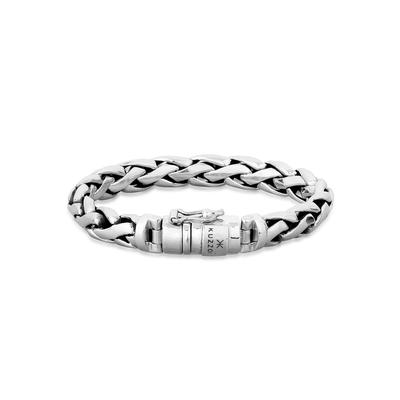 Armband KUZZOI "Herren Gliederarmband Robust Rund 925 Silber" Gr. 19, silber, Armbänder, Herren, 19cm, ohne Stein, Silber 925 (Sterlingsilber), Armband
