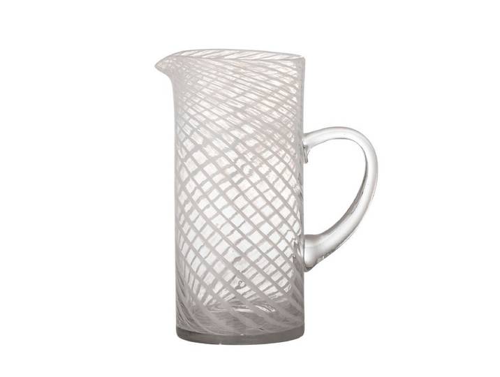 Krug Aino – Mundgeblasenes Glas in Weiß - Weiß - Luxusbetten24