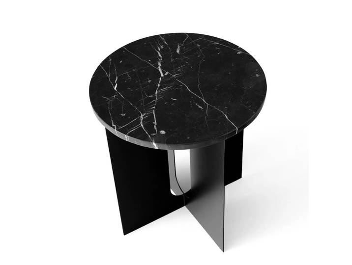 Audo Copenhagen Androgyne Tischplatte für Beistelltisch Schwarz, Ø42 cm