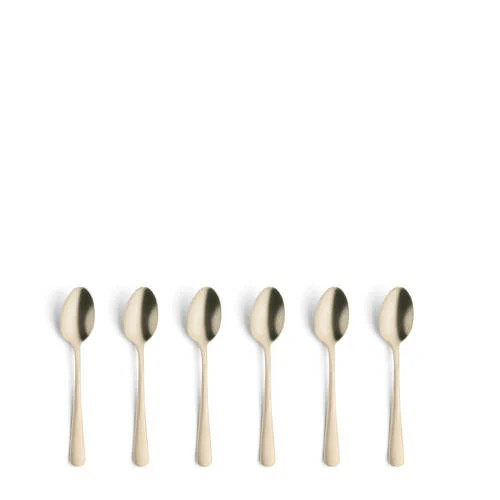 Amefa Austin theelepels set van 6 Mat Champagne