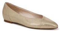 Women's Promise Ballet Flat by LifeStride in Platino Gold Fabric (Size 9 1/2 M)