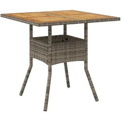 vidaXL, Gartentisch + Balkontisch, Janos (Rattan-Armlehne) (80 x 80 x 75 cm)
