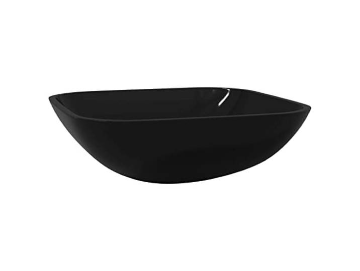 vidaXL Lavabo Verre 42x42x14 cm Noir