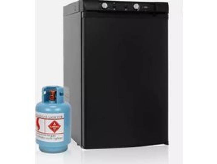 Réfrigérateur à gaz - SMETA -12V/220V/Gaz - 100L - avec congélateur- Camping Maison - Noir