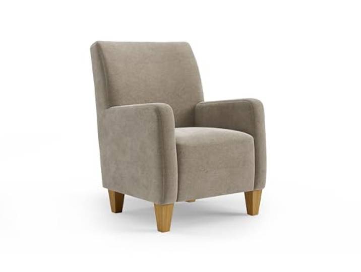 Cavadore Sessel Vida / Polstersessel im trendigen Design / 74 x 93 x 81 / Mikrofaser, Perlbeige