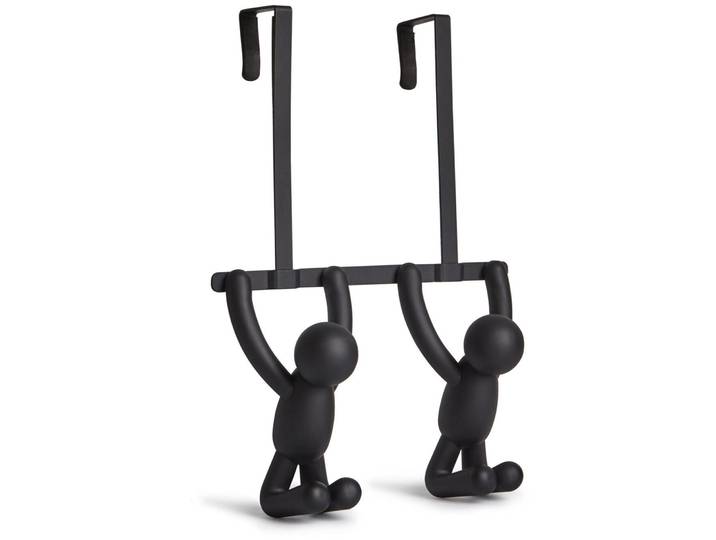 Türgarderobe Umbra Buddy 2 Haken Schwarz - Material: Stahl - Türhaken
