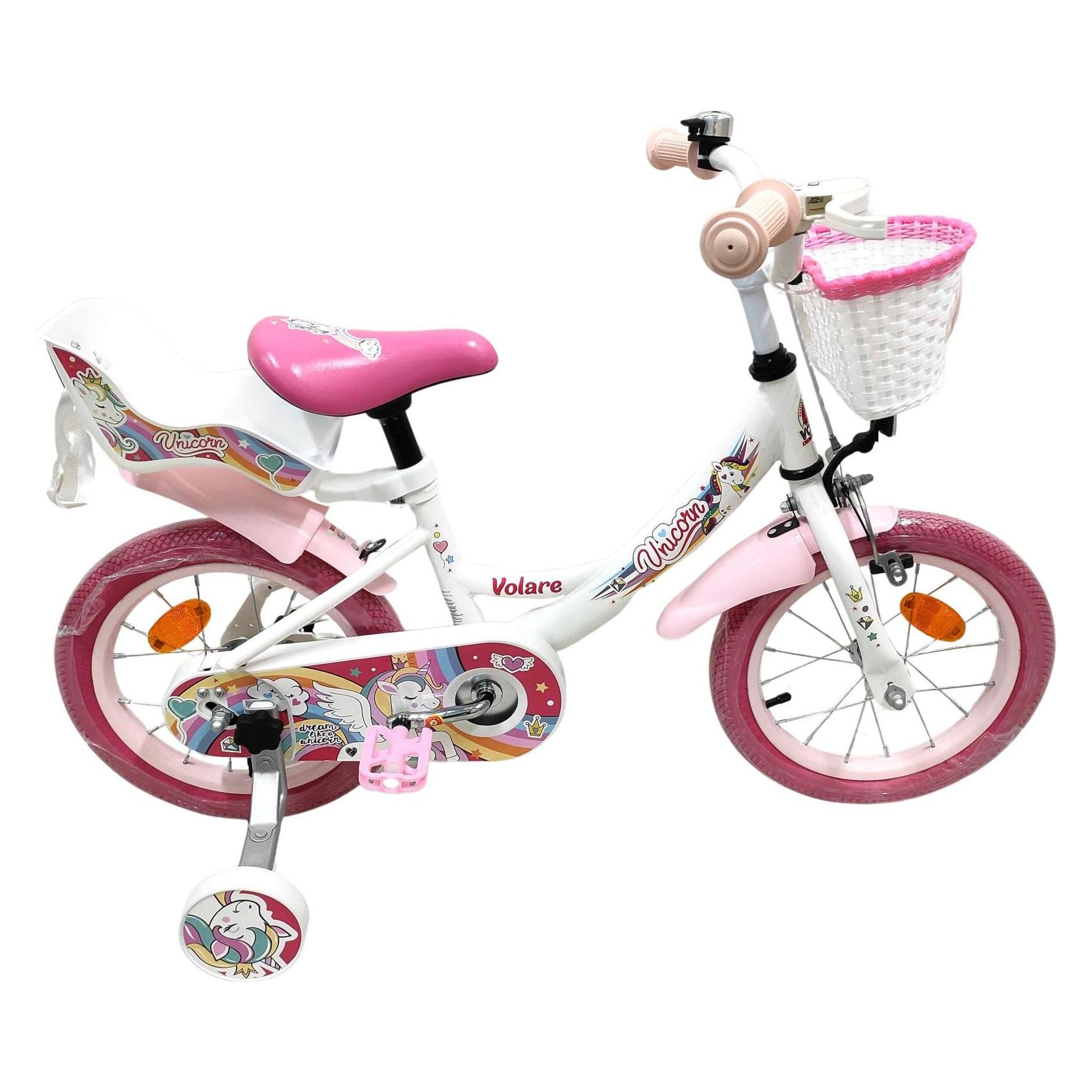 Volare - Children's Bicycle 14 - Unicorn White (61473) (14") (61473)