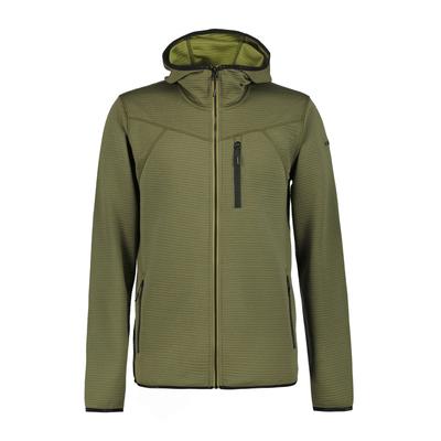Outdoorjacke ICEPEAK "Icepeak Midlayer Beckley", Herren, Gr. L, dunkel olivgrün, Stoff, 100% Polyester, normal, Jacken Outdoorjacke